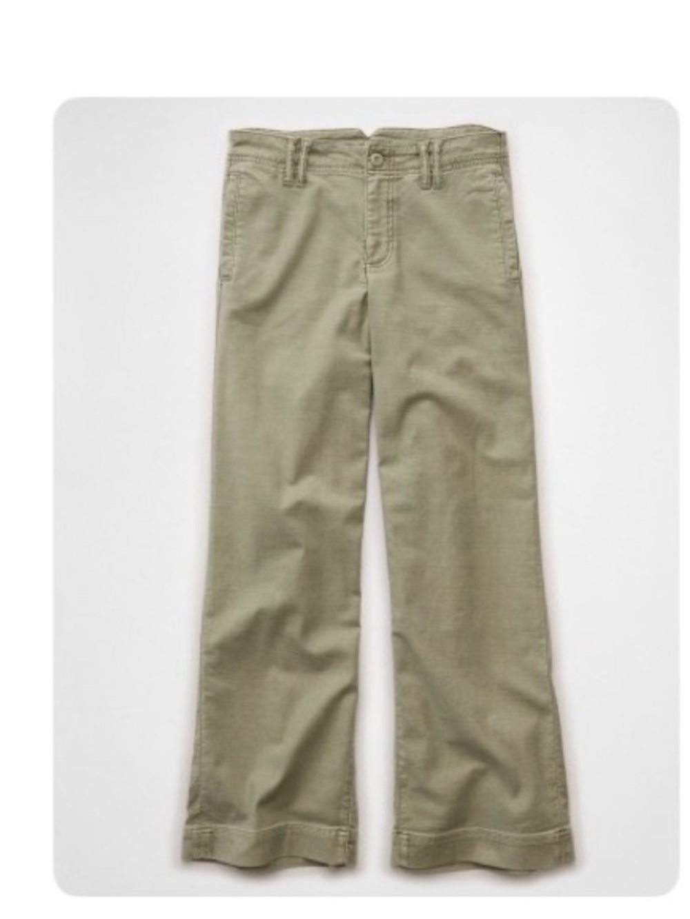American Eagle Outfitters Olive Khaki Pants wide leg size 14